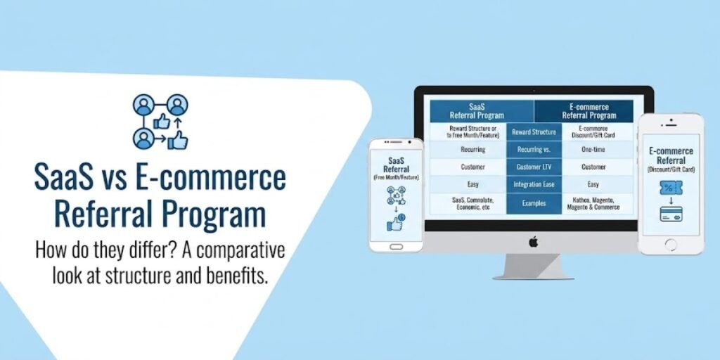 SaaS vs E-commerce Referral Program Differences 2026​